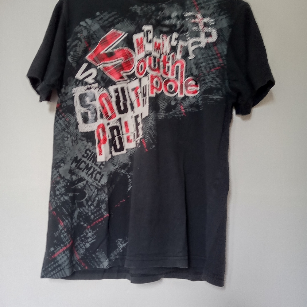 South pole black tee shirt